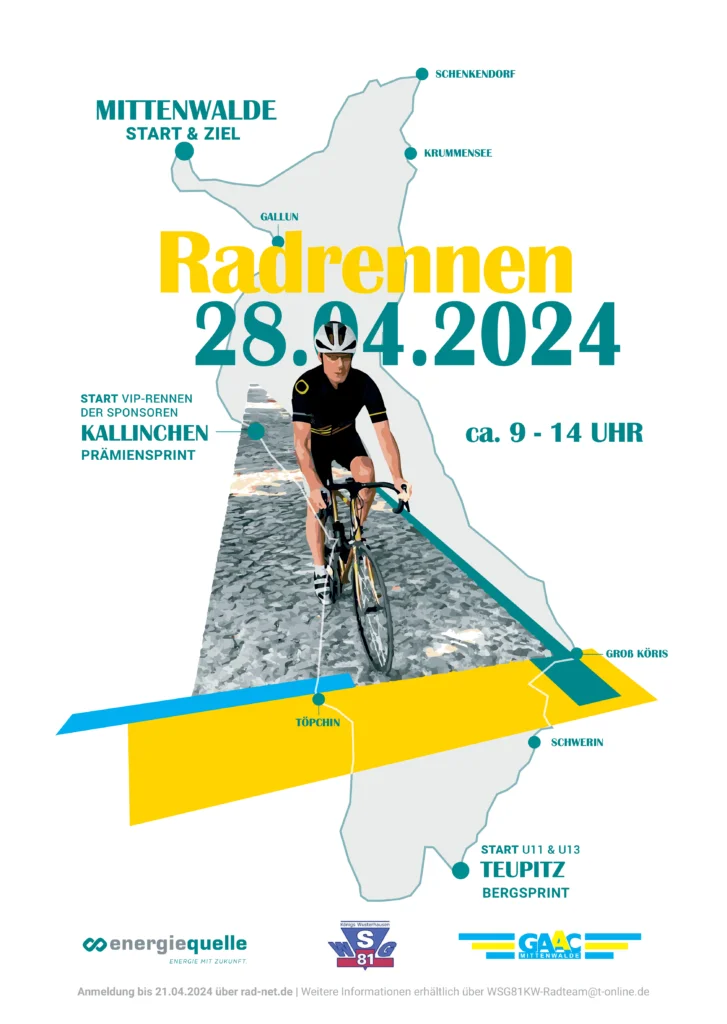 Radrennen Mittenwalde Plakat
